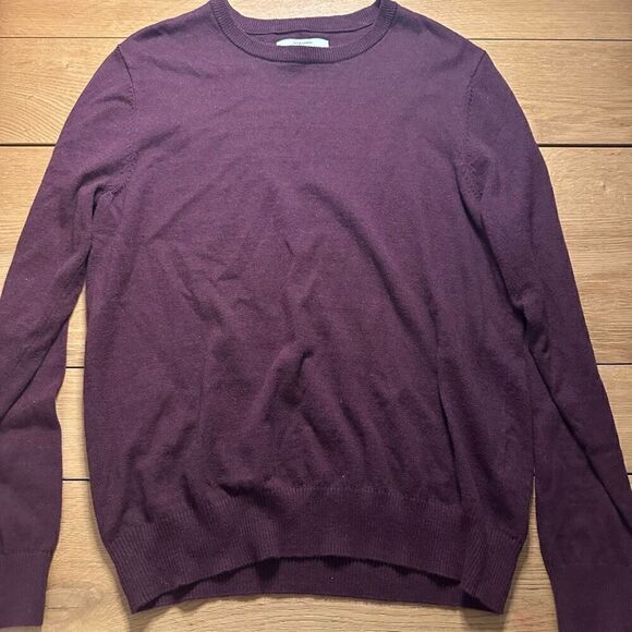Hawker & Rye cashmere cotton blend sweater maroon medium - Picture 1 of 6
